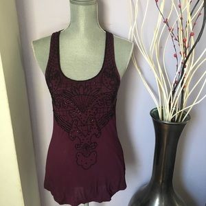 Forever 21 Purple Beaded Tank Top